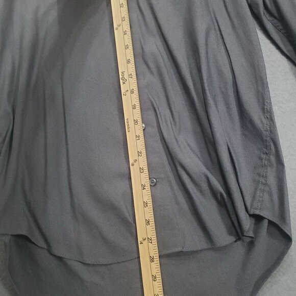 SAKS FIFTH AVENUE‎ Mens Button Up SZ 16 Slim Fit Long Sleeves Collar Preppy - Picture 4 of 11